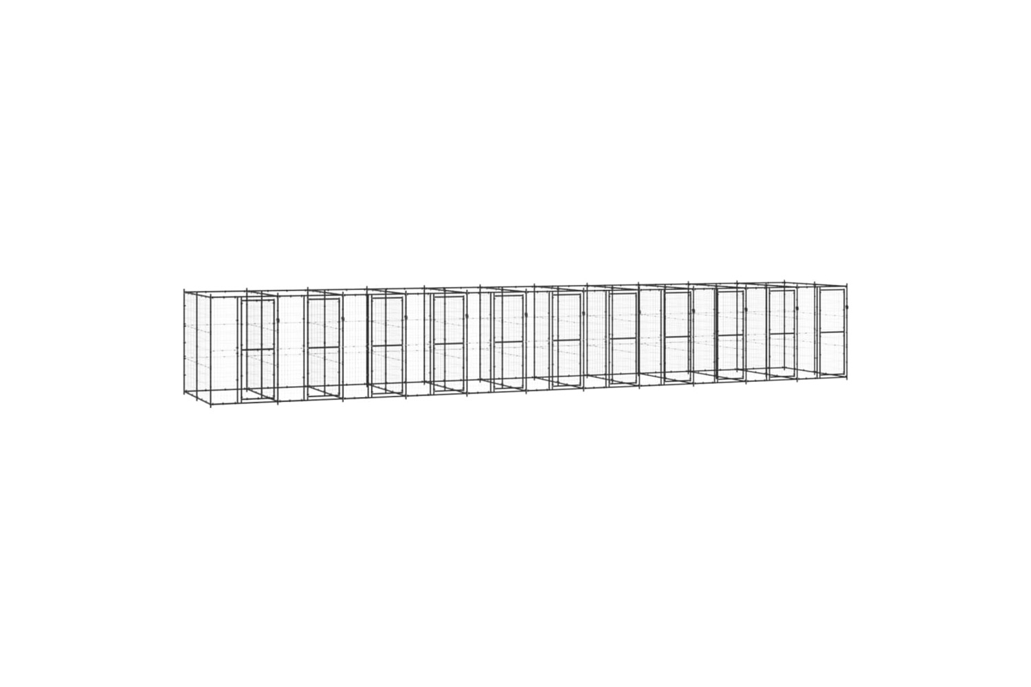vidaXL 3082269 Outdoor Dog Kennel Steel 26.62 M2