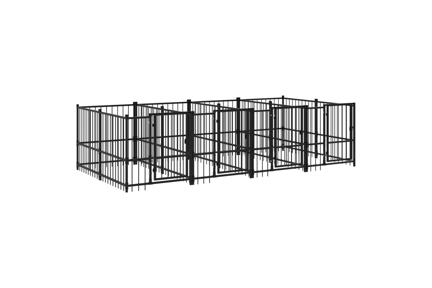 vidaXL 3124581 Outdoor Dog Kennel Steel 7.51 M2