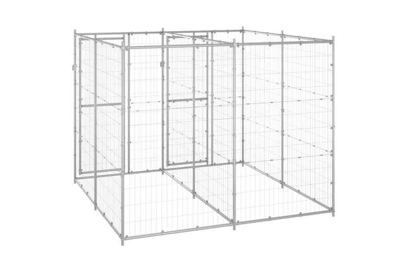 Vidaxl 3082282 Outdoor Dog Kennel Galvanised Steel 4.84 M2