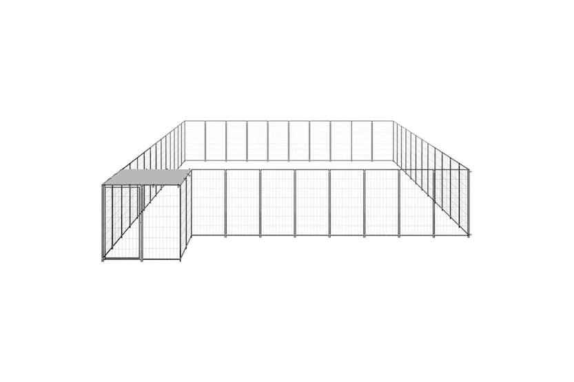 Vidaxl 3082242 Dog Kennel Black 37.51 M2 Steel