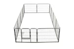 Vidaxl 170573 Dog Playpen 12 Panels Steel 80x60 Cm Black