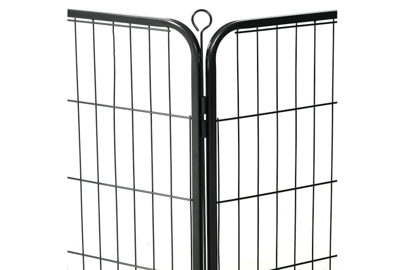 Vidaxl 170573 Dog Playpen 12 Panels Steel 80x60 Cm Black