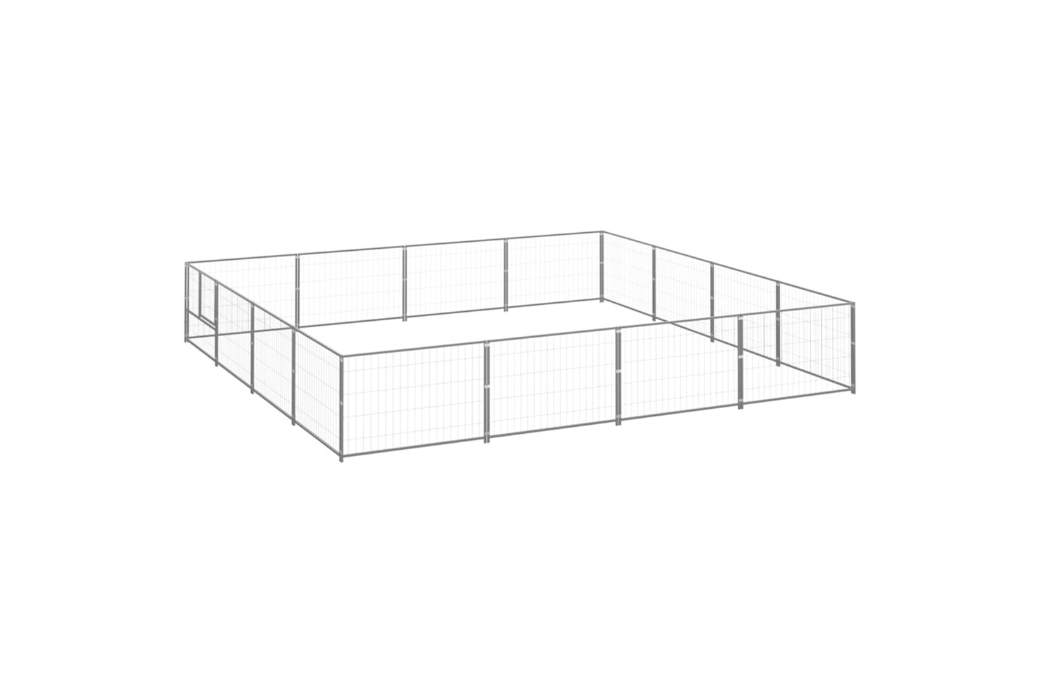 vidaXL 3082150 Dog Kennel Silver 16 M2 Steel