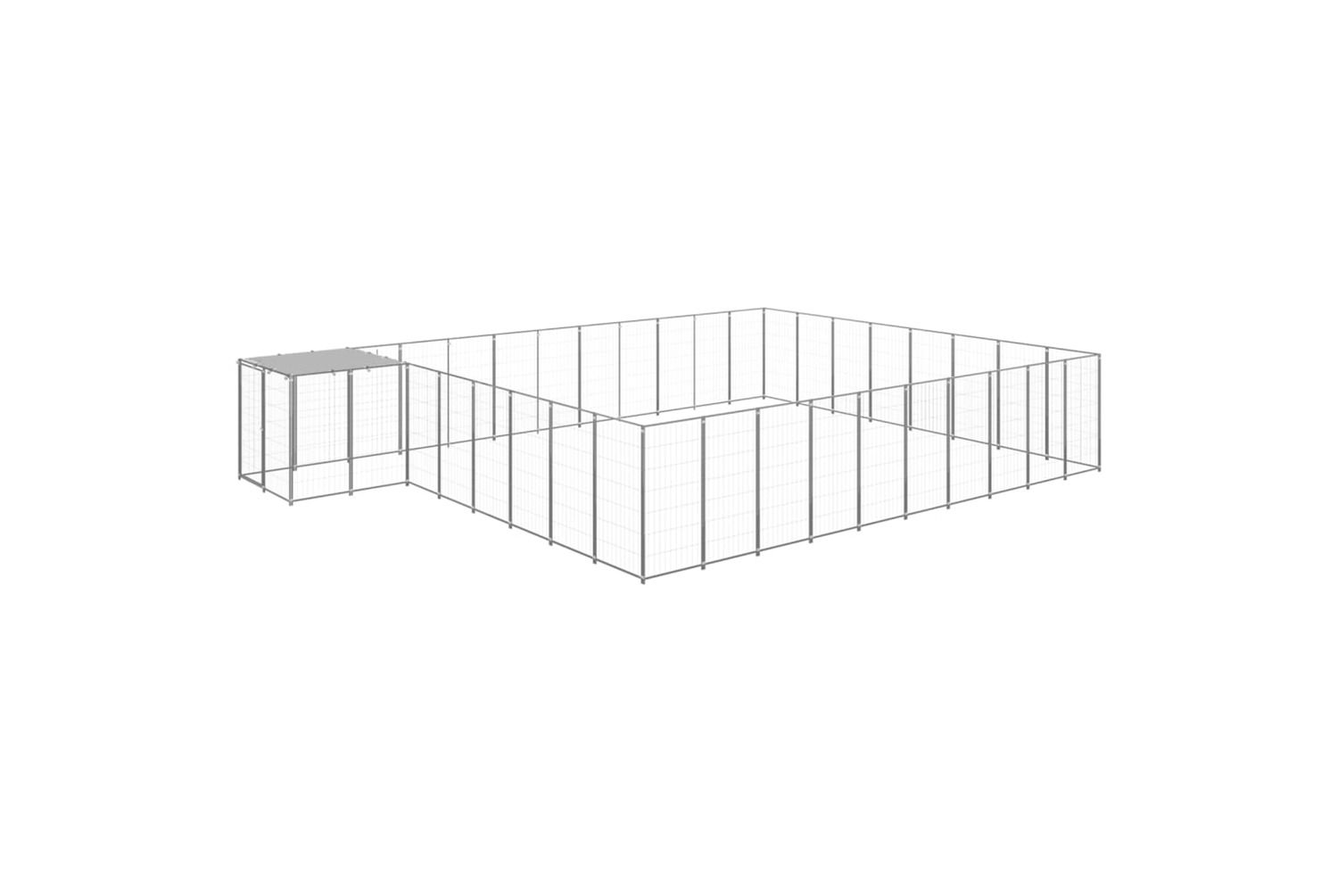 vidaXL 3082235 Dog Kennel Silver 25.41 M2 Steel