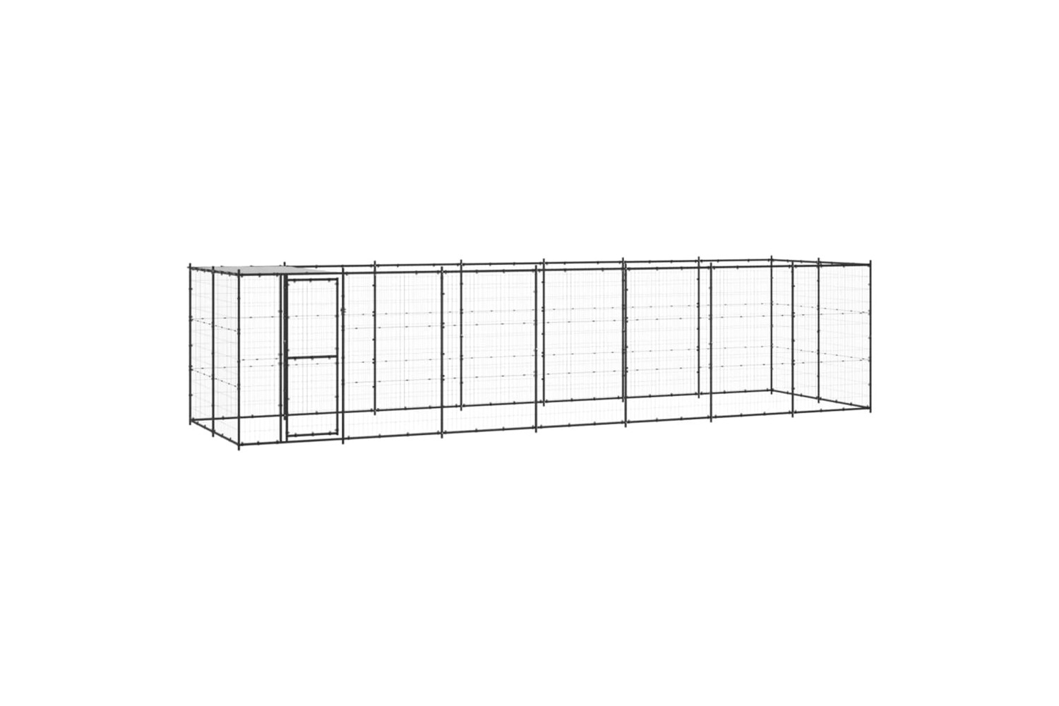 vidaXL 3082295 Outdoor Dog Kennel Steel With Roof 16.94 M2