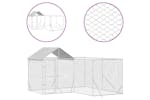 Vidaxl 3190470 Outdoor Dog Kennel With Roof Silver 4x4x2.5 M Galvanised Steel