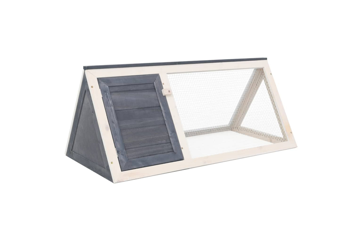 vidaXL 170852 Animal Rabbit Cage Grey Wood