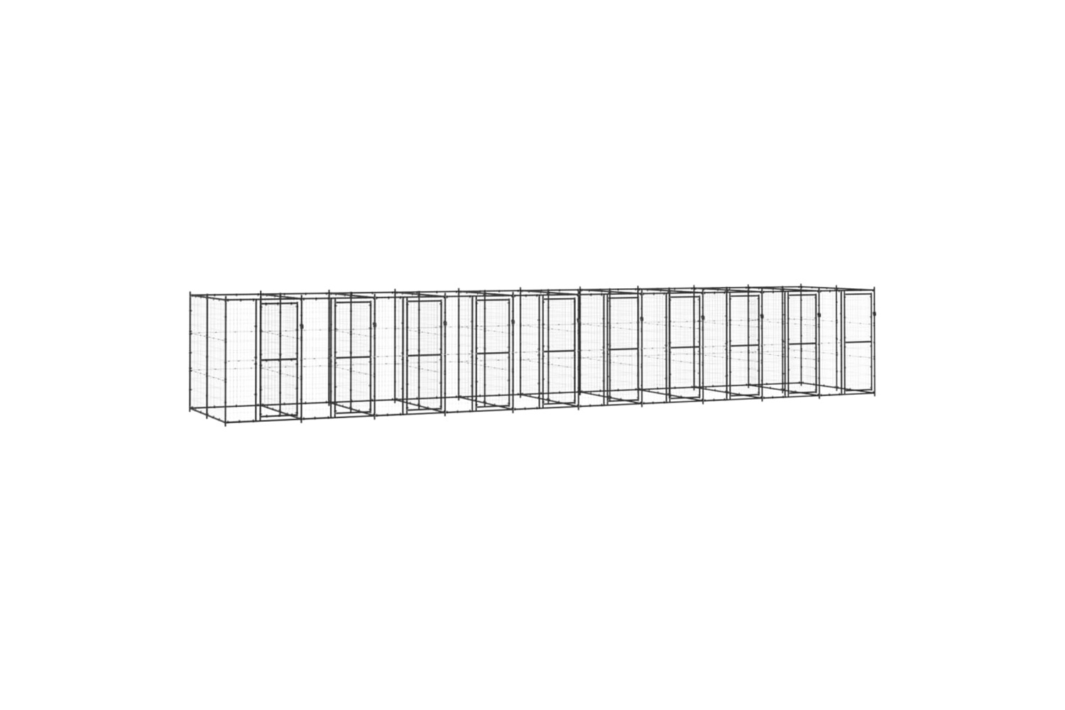 vidaXL 3082268 Outdoor Dog Kennel Steel 24.2 M2