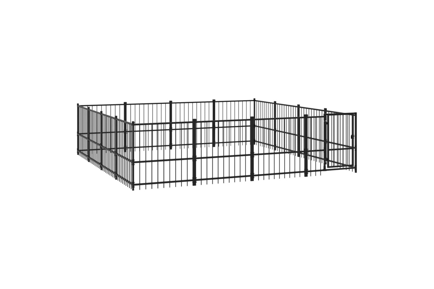 vidaXL 3124626 Outdoor Dog Kennel Steel 15.05 M2