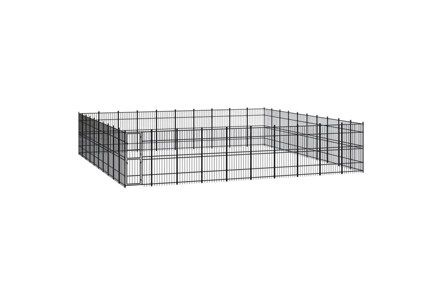 vidaXL 3098009 Outdoor Dog Kennel Steel 92.16 M2