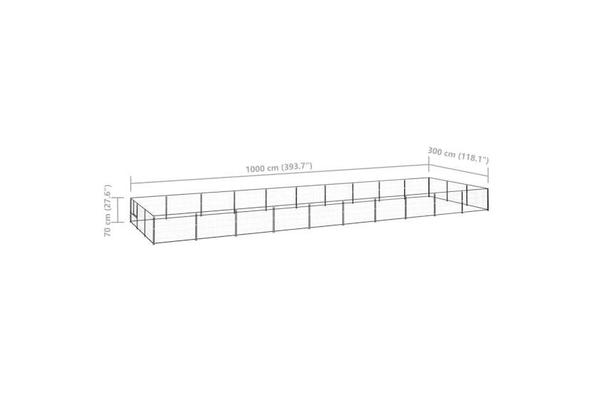 Vidaxl 3082134 Dog Kennel Black 30 M2 Steel