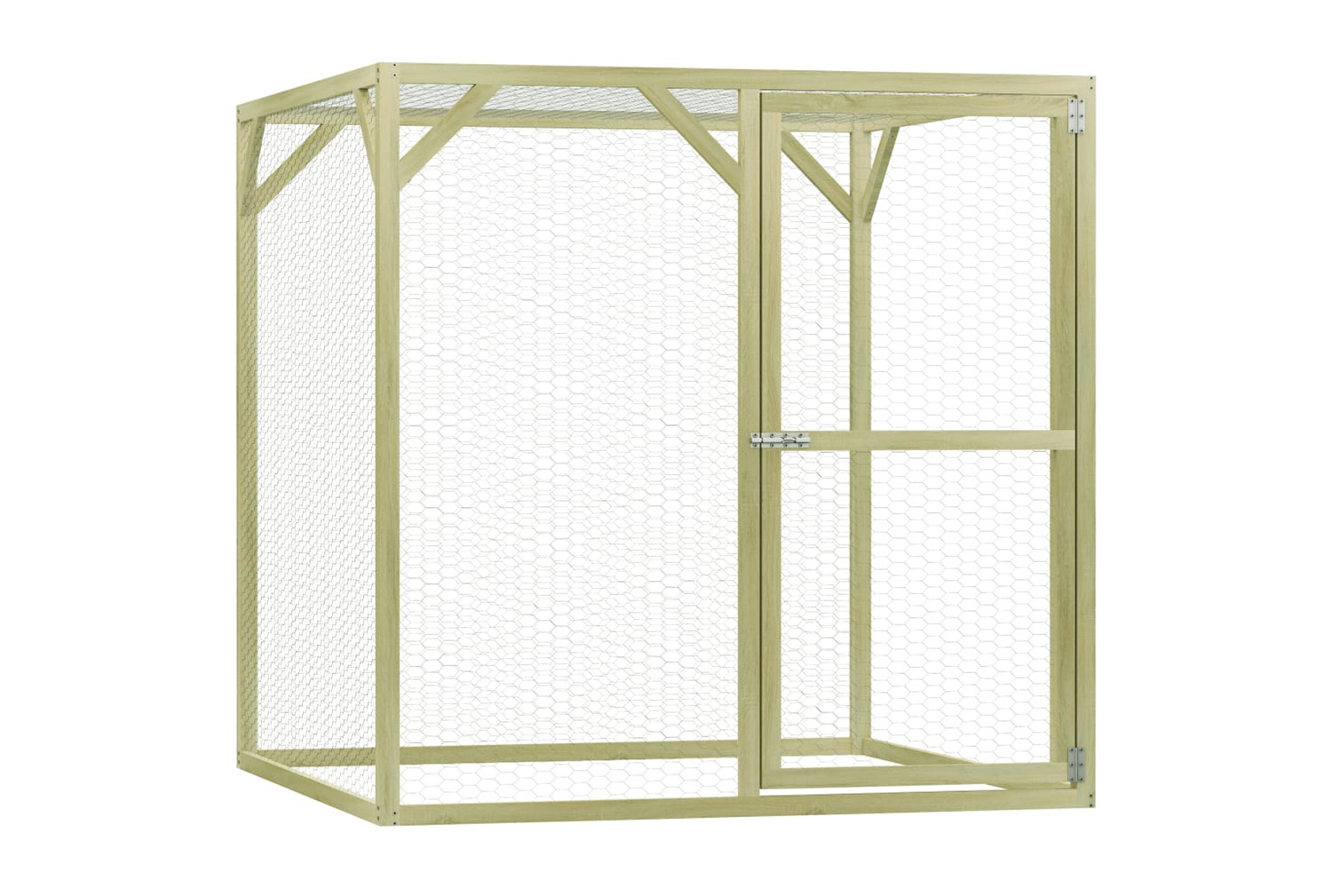 vidaXL 278403 Chicken Cage 1.5x1.5x1.5 M Impregnated Pinewood