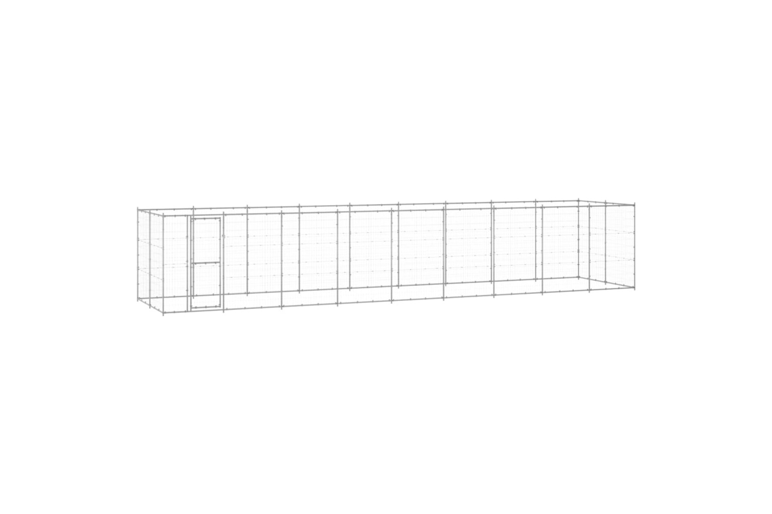 vidaXL 3082311 Outdoor Dog Kennel Galvanised Steel 21.78 M2