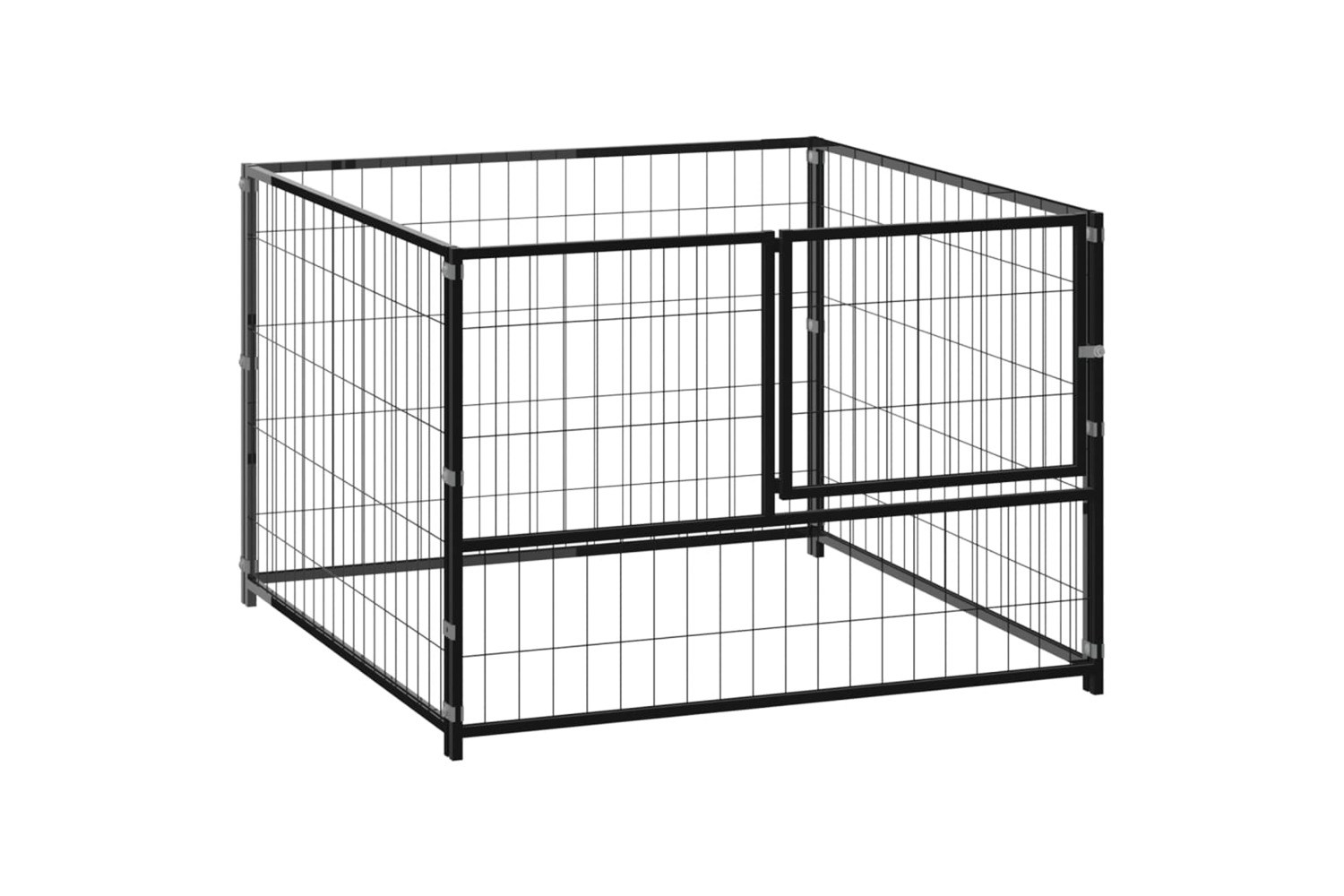 Vidaxl Dog Kennel Black 100x100x70 Cm Steel