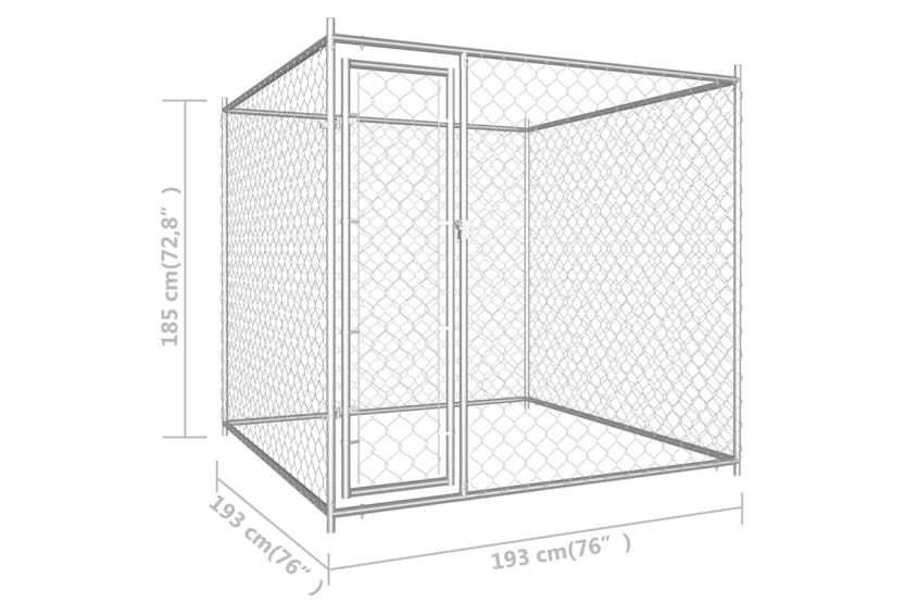 Vidaxl 145027 Outdoor Dog Kennel 193x193x185 Cm