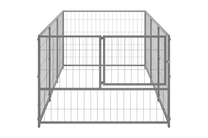 Vidaxl 3082101 Dog Kennel Silver 3 M2 Steel