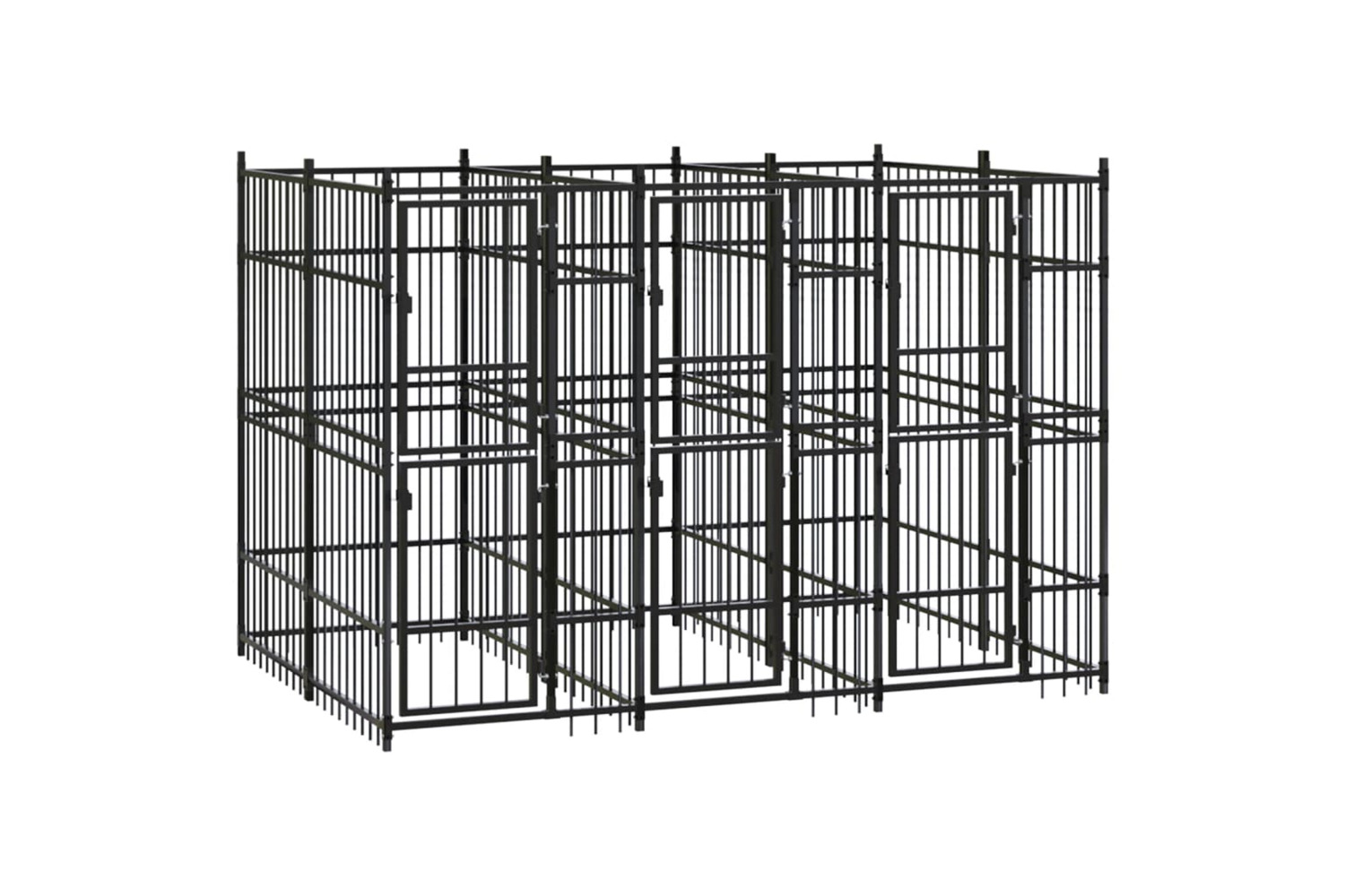 vidaXL 3097938 Outdoor Dog Kennel Steel 5.53 M2