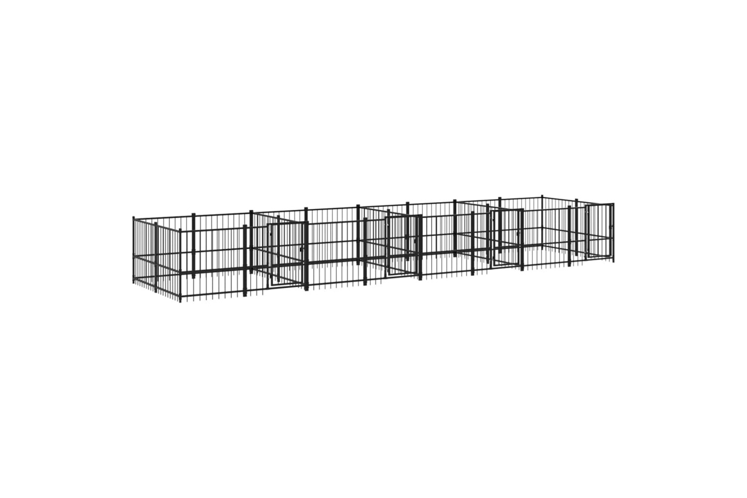 vidaXL 3124666 Outdoor Dog Kennel Steel 15.02 M2