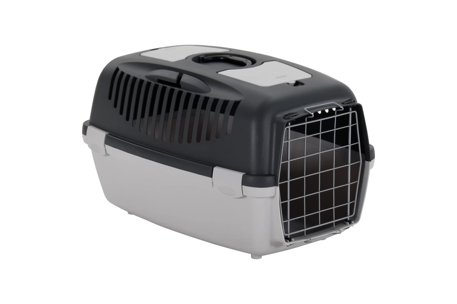 vidaXL 171798 Pet Carrier Grey And Black 61x40x38cm Pp