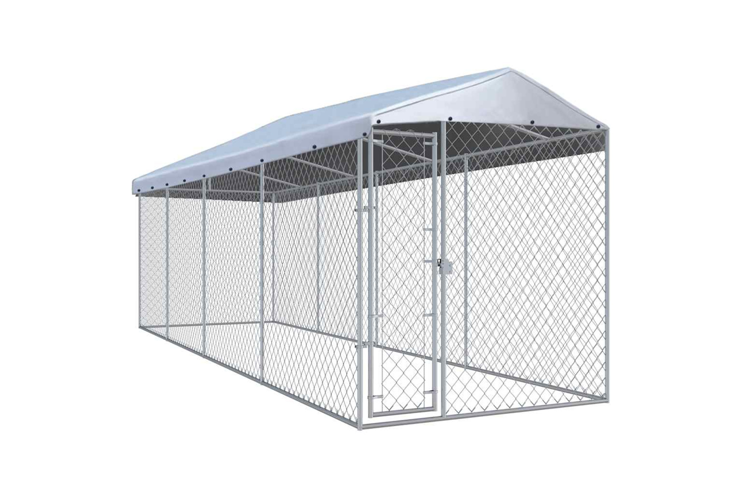 Vidaxl Outdoor Dog Kennel With Roof 760x190x225 Cm