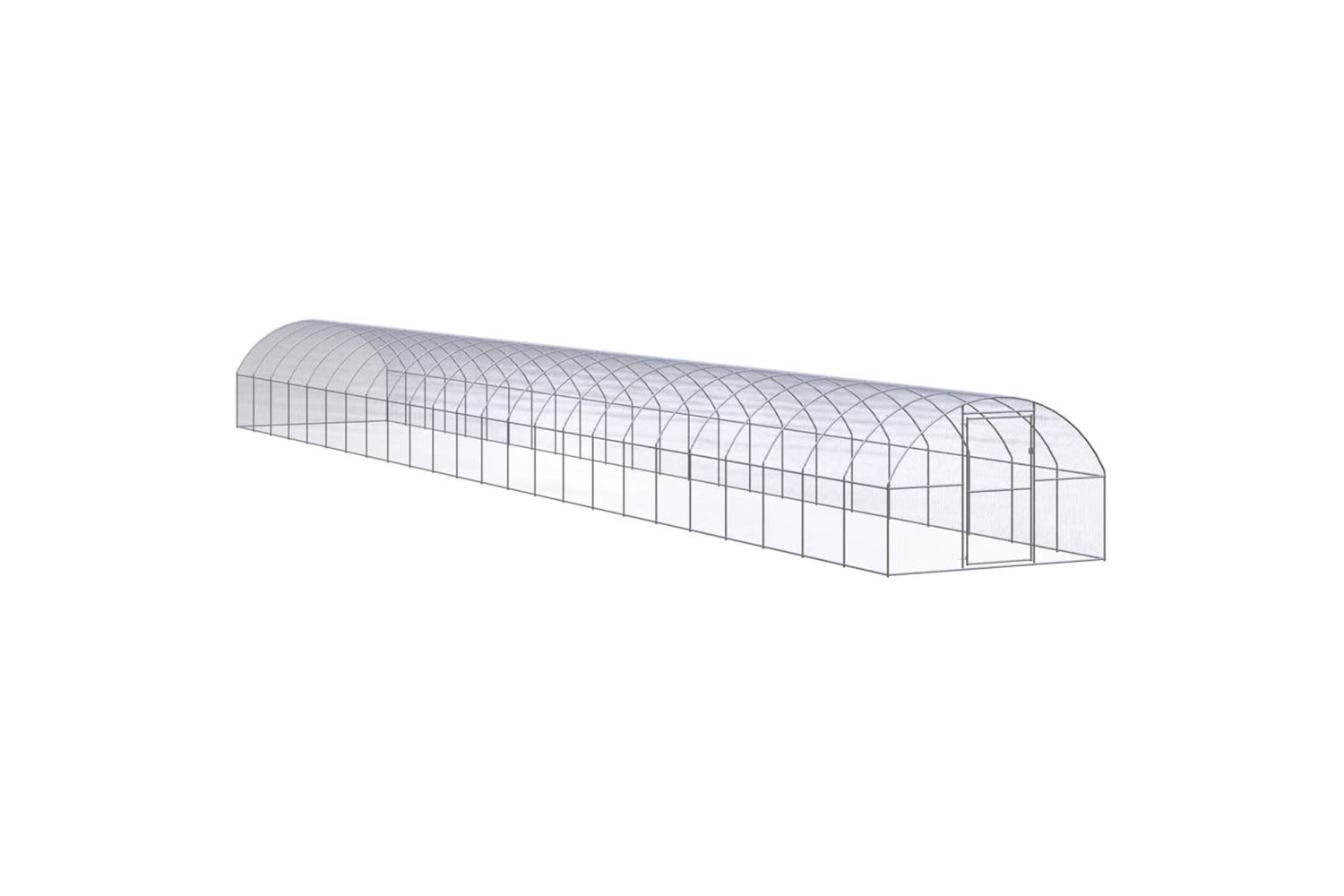 vidaXL 3095471 Outdoor Chicken Coop 3x24x2 M Galvanised Steel
