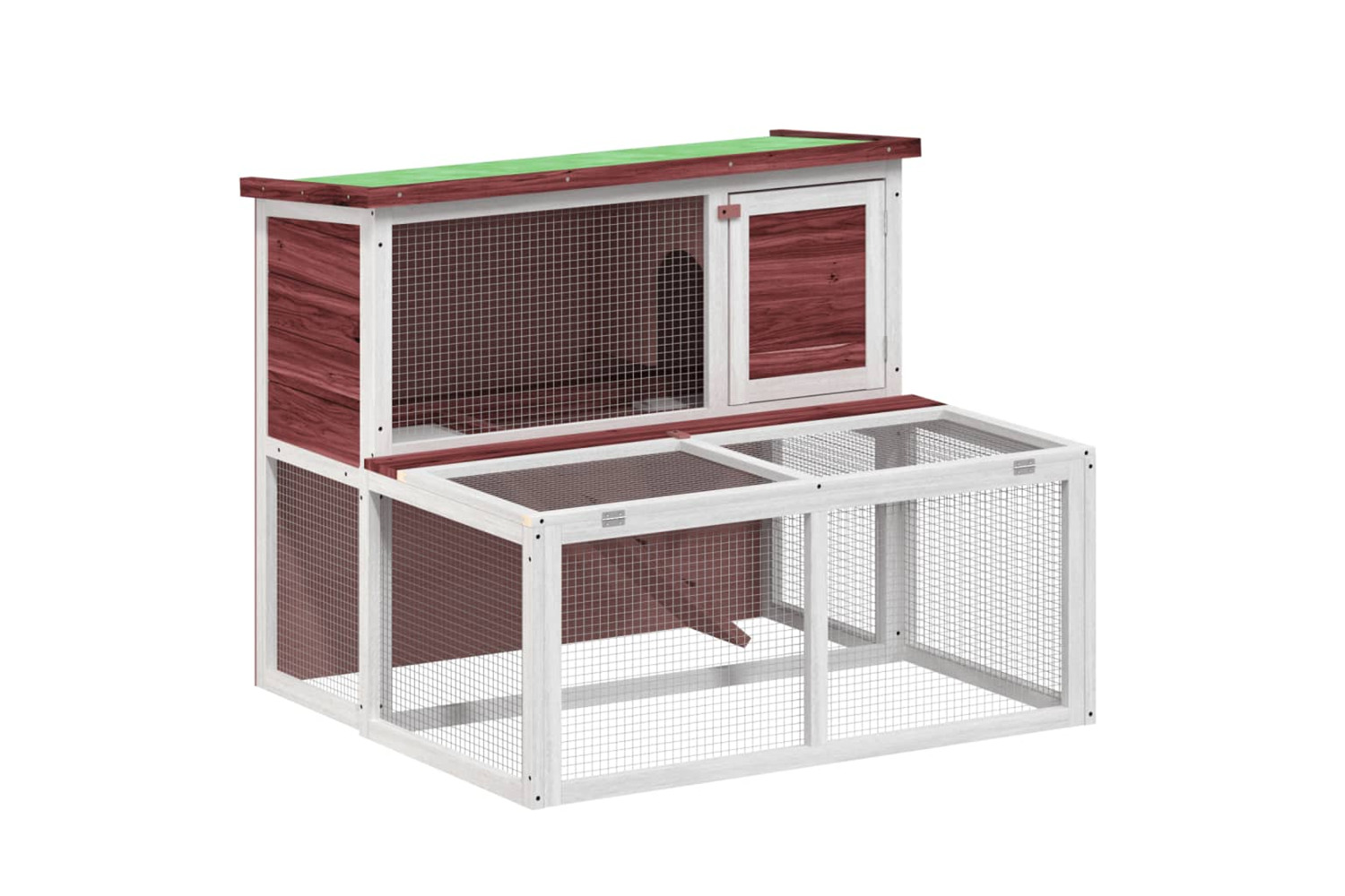 vidaXL 172285 Rabbit Hutch Mocha 102x90x84.5cm Solid Wood Pine