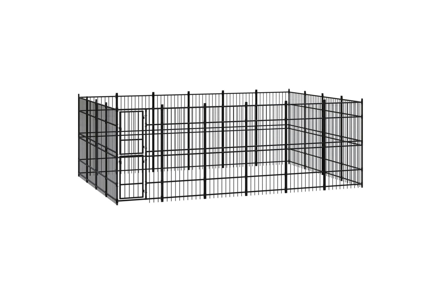 vidaXL 3097984 Outdoor Dog Kennel Steel 22.12 M2