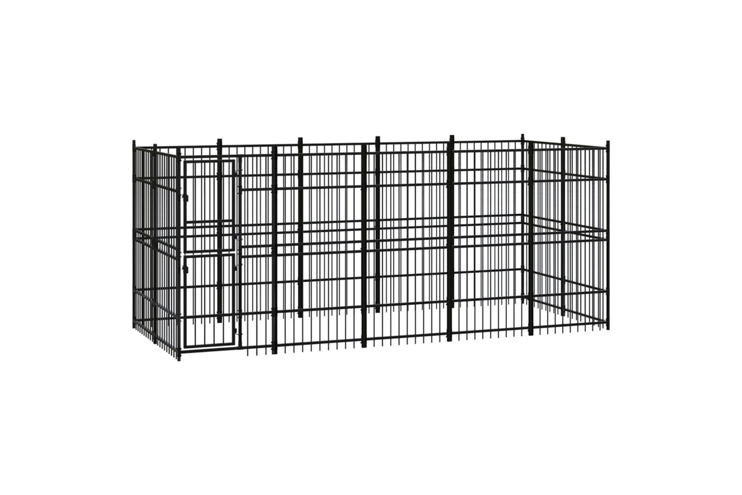 vidaXL 3097959 Outdoor Dog Kennel Steel 9.22 M2