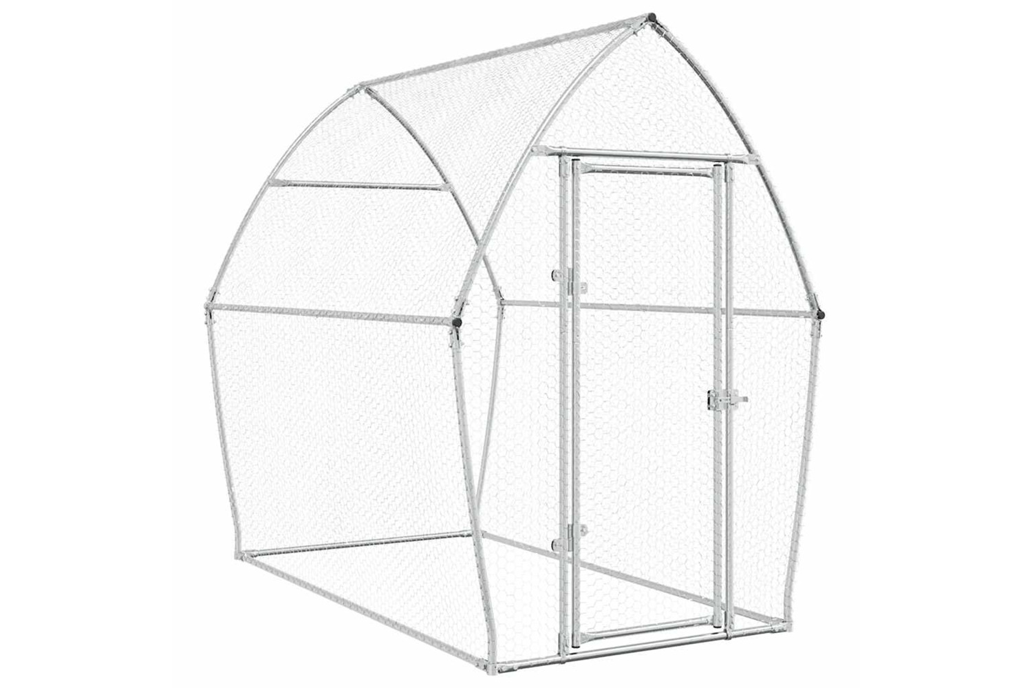Vidaxl Chicken Cage Silver 200x105x182 Cm Galvanised Steel