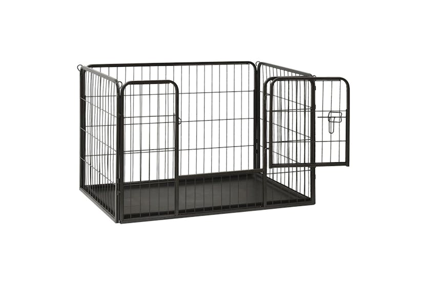 Vidaxl 170575 Puppy Playpen Steel 91.5x59x61 Cm