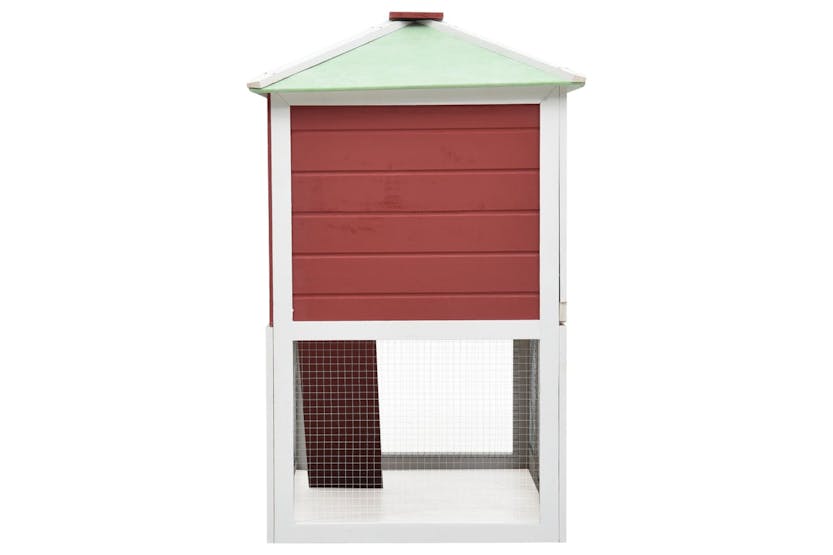 Vidaxl 170851 Animal Rabbit Cage Double Floor Red Wood