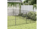 Vidaxl 3209560 Dog Playpen 20 Panels Black Galvanised Steel