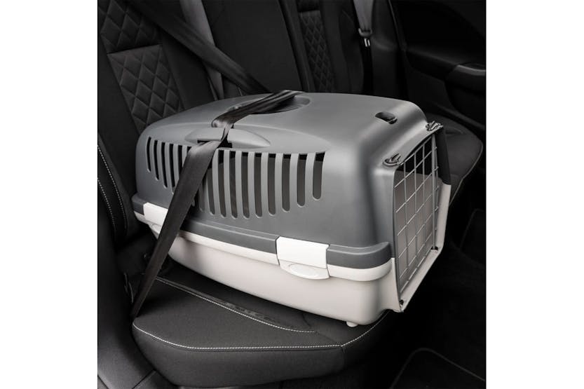 Vidaxl 171796 Pet Transport Box Grey And Black 48x32x31 Cm Pp