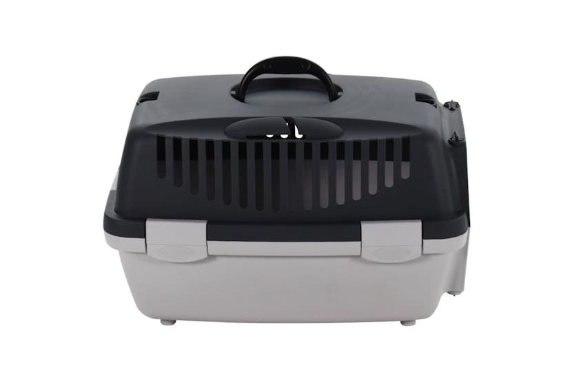 Vidaxl 171796 Pet Transport Box Grey And Black 48x32x31 Cm Pp