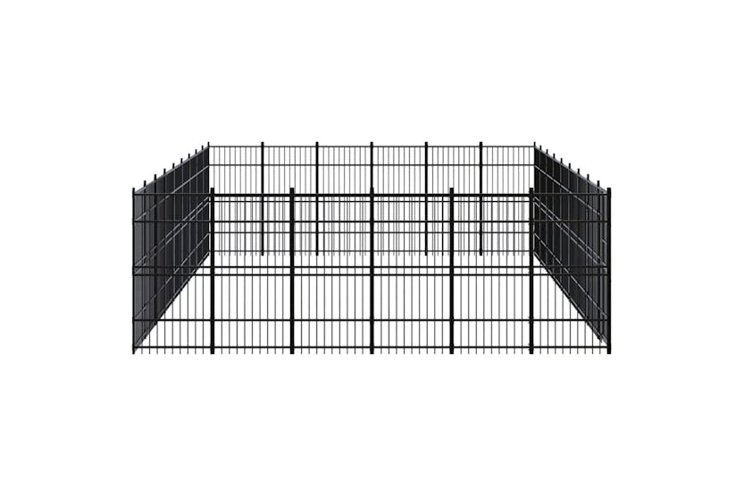 Vidaxl 3097998 Outdoor Dog Kennel Steel 49.77 M2