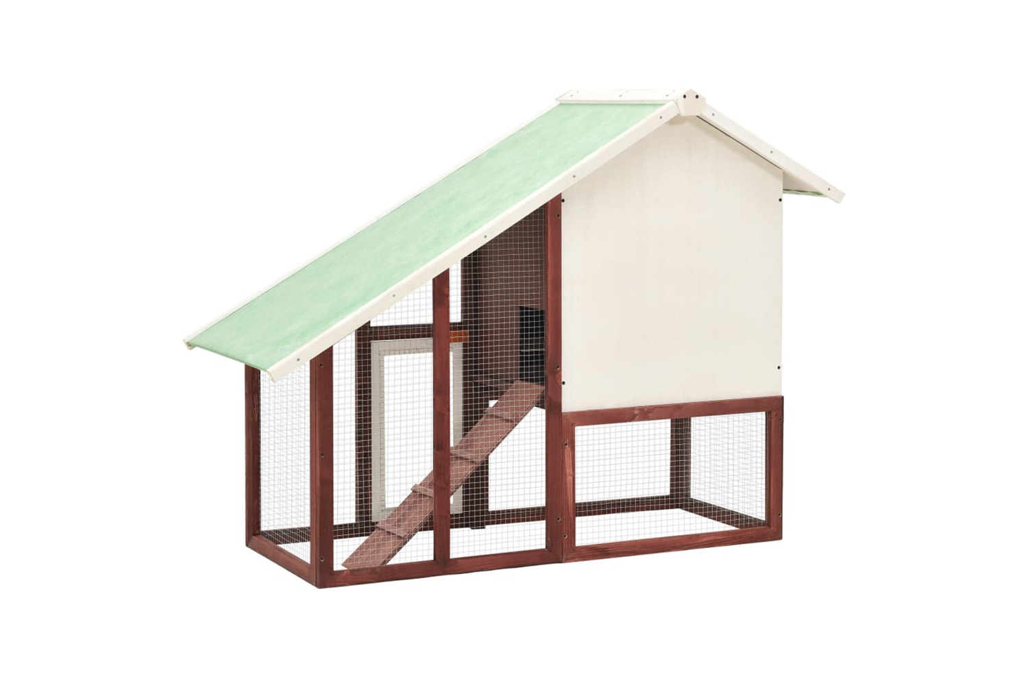 、 Vidaxl 170870 Rabbit Hutch Mocha And White 140x63x120 Cm