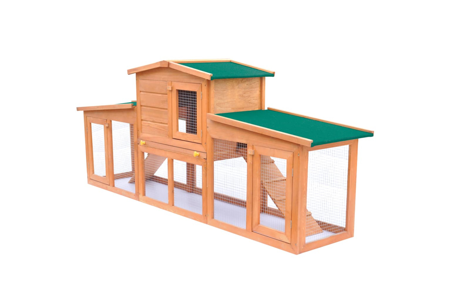 vidaXL 170163 Large Rabbit Hutch Small Animal House Pet Cage With Roofs Wood