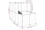 Vidaxl 340574 Small Animal Cage Transparent 142x74x93 Cm Pp And Steel