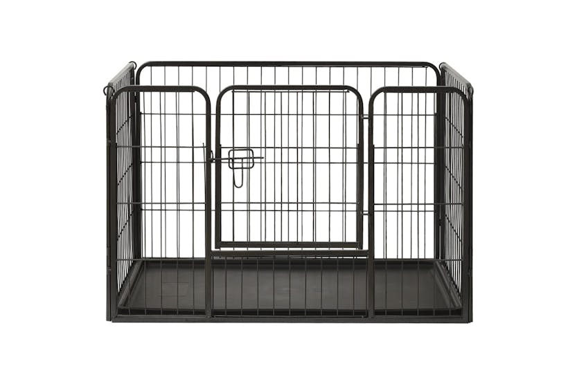 Vidaxl 170575 Puppy Playpen Steel 91.5x59x61 Cm