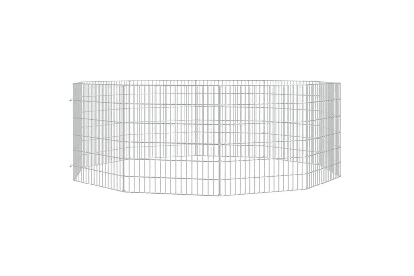 Vidaxl 171575 10-panel Rabbit Cage 54x60 Cm Galvanised Iron