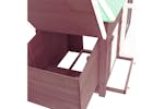 Vidaxl 170982 Chicken Coop With Nest Box Mocha 190x72x102 Cm Solid Firwood