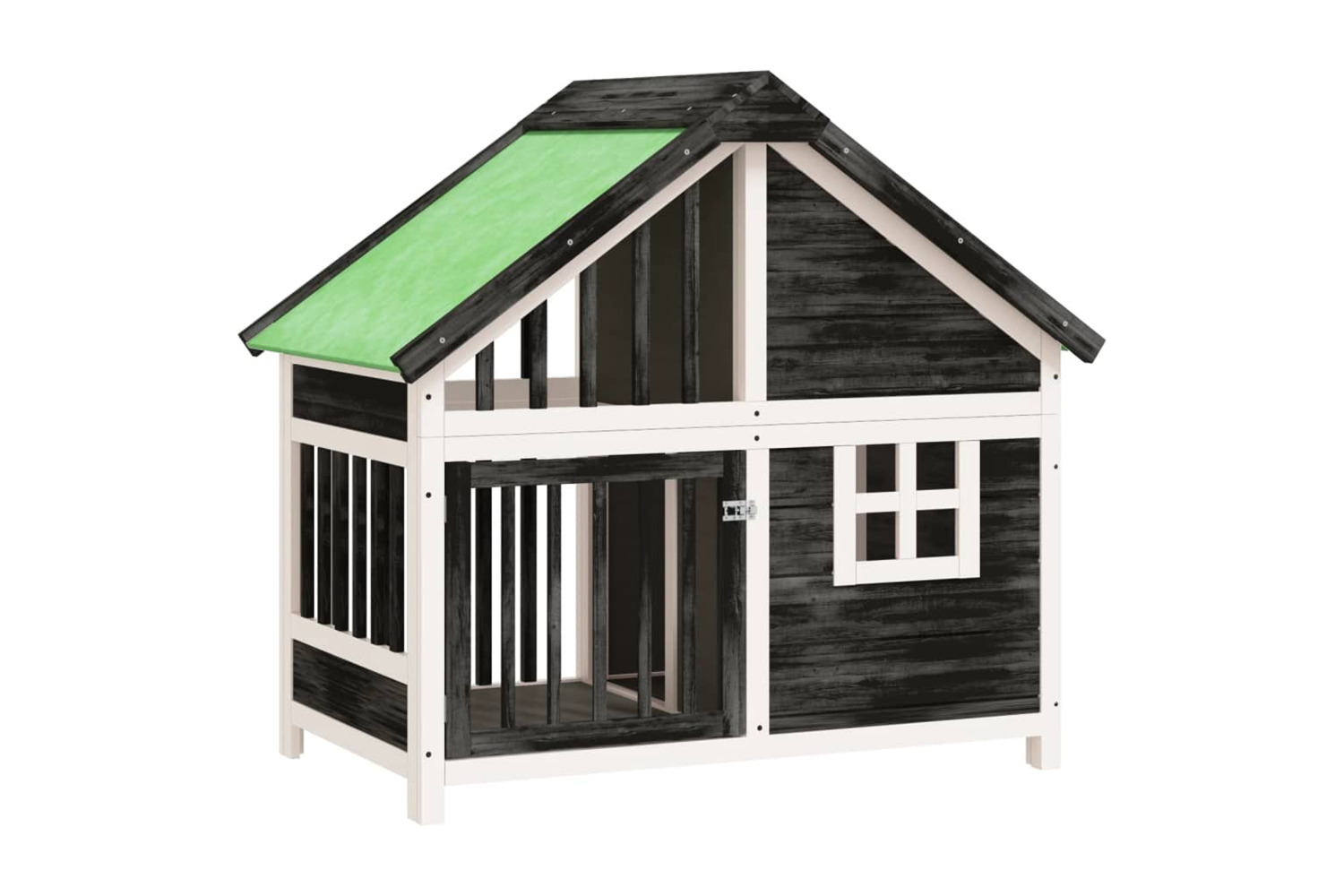 vidaXL 172268 Dog Kennel Grey 96x60.5x87cm Solid Wood Pine