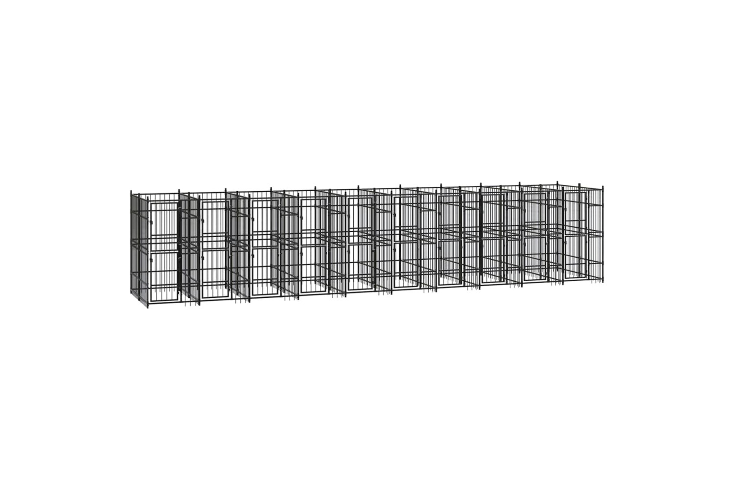 vidaXL 3097945 Outdoor Dog Kennel Steel 18.43 M2