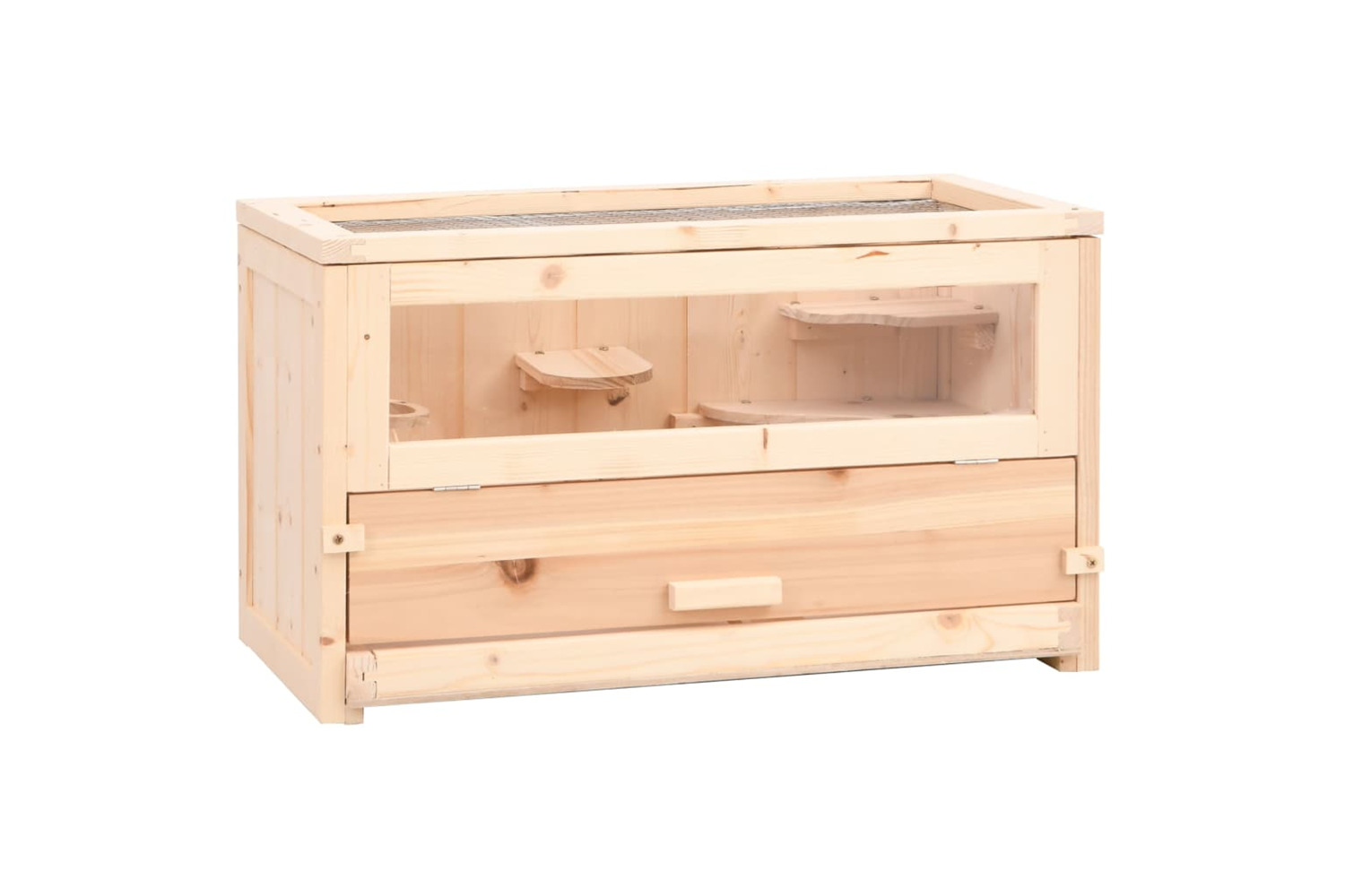 vidaXL 172377 Hamster Cage 60x30x35cm Solid Wood Fir