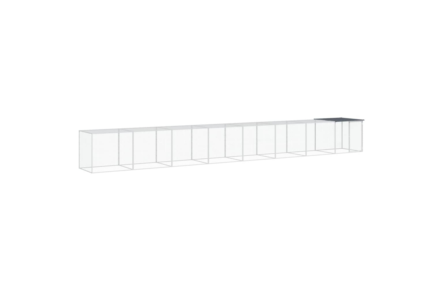 vidaXL 3189042 Chicken Cage With Roof Anthracite 803x98x90cm Galvanised Steel