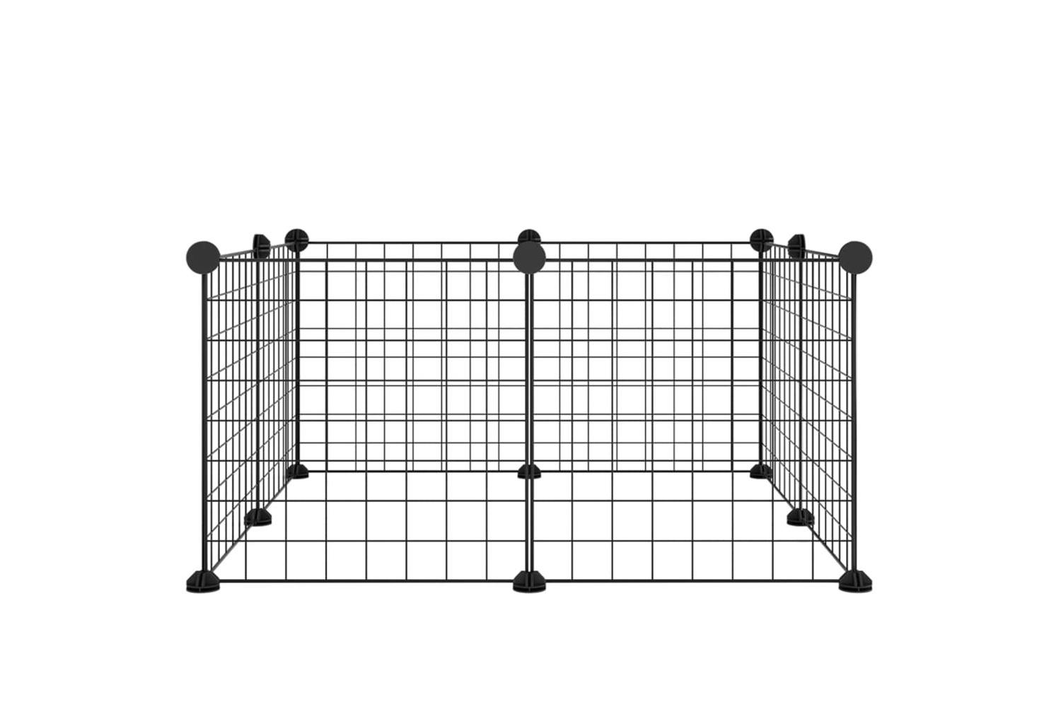 Vidaxl 171621 8-panel Pet Cage Black 35x35 Cm Steel