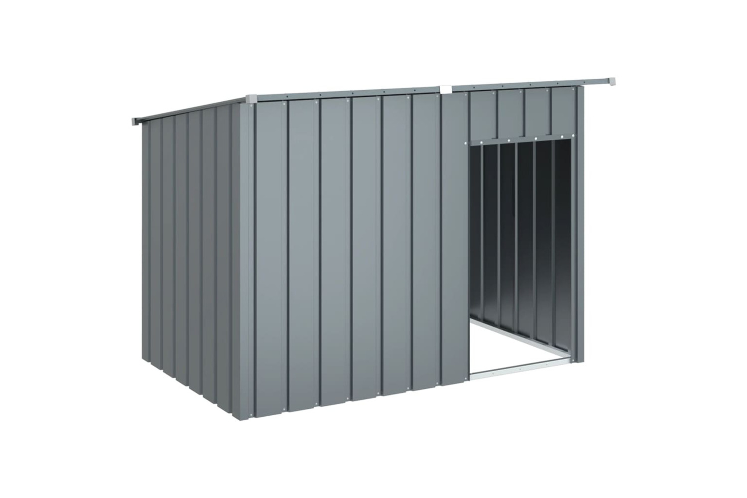 vidaXL 172572 Dog House With Roof Anthracite 153x91x110cm Galvanised Steel