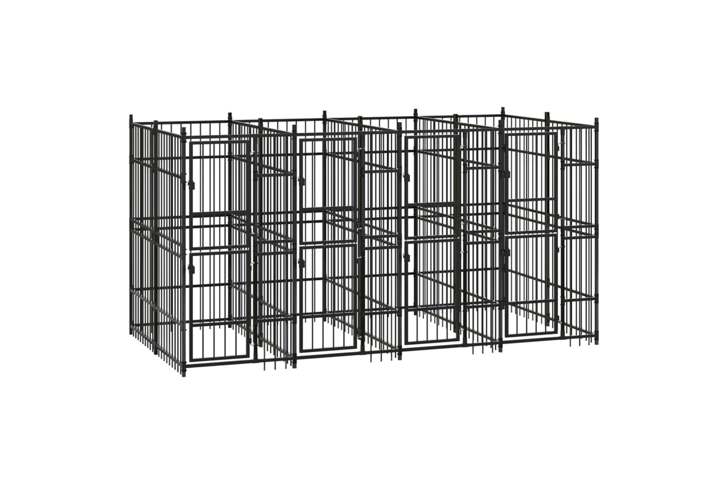 vidaXL 3097939 Outdoor Dog Kennel Steel 7.37 M2