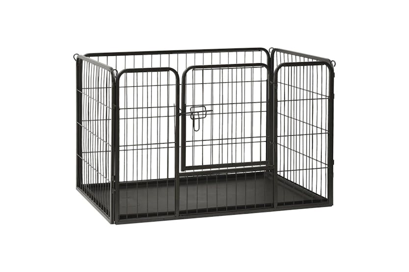 Vidaxl 170575 Puppy Playpen Steel 91.5x59x61 Cm