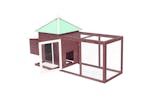 Vidaxl 170982 Chicken Coop With Nest Box Mocha 190x72x102 Cm Solid Firwood